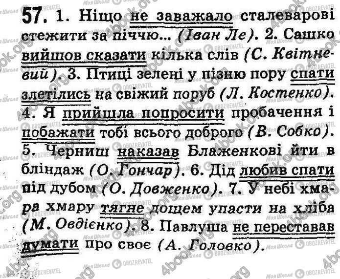 ГДЗ Українська мова 8 клас сторінка 57